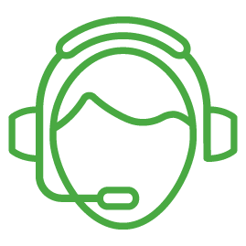 person with a headset icon