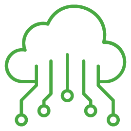 cloud with circle raindrops icon