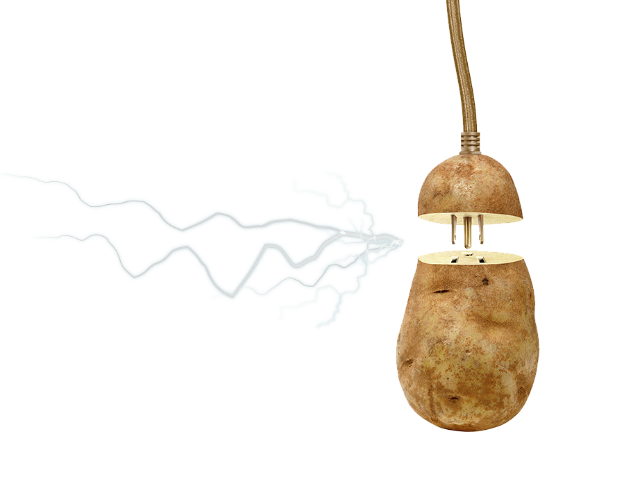 Electrically charged potato.