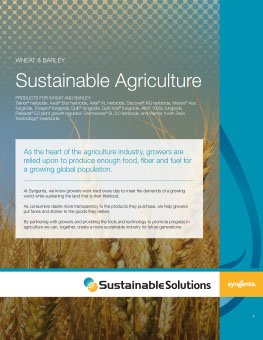 Sustainable Agriculture Wheat and Barley Brochure