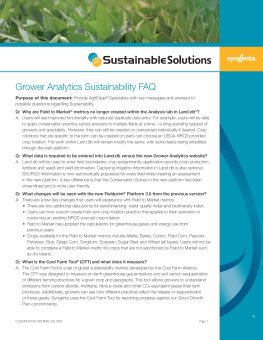Sustainable Solutions FAQ Brochure